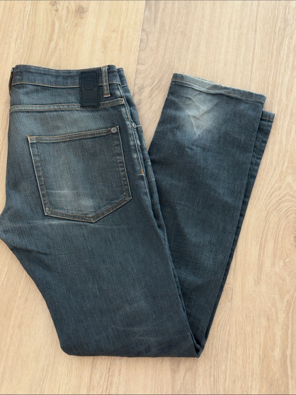Zara Man sport moda Men's Dark Blue Denim Jeans - Classic Slim Fit size 32”